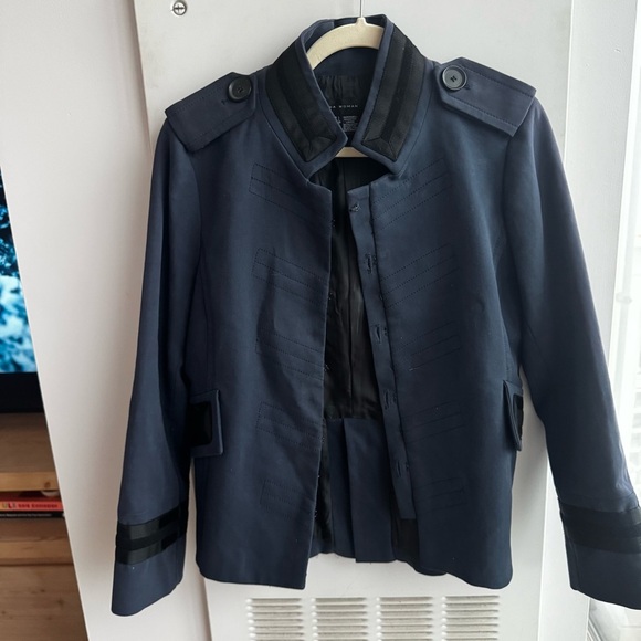 ZARA navy blue military jacket blazer - Picture 1 of 6